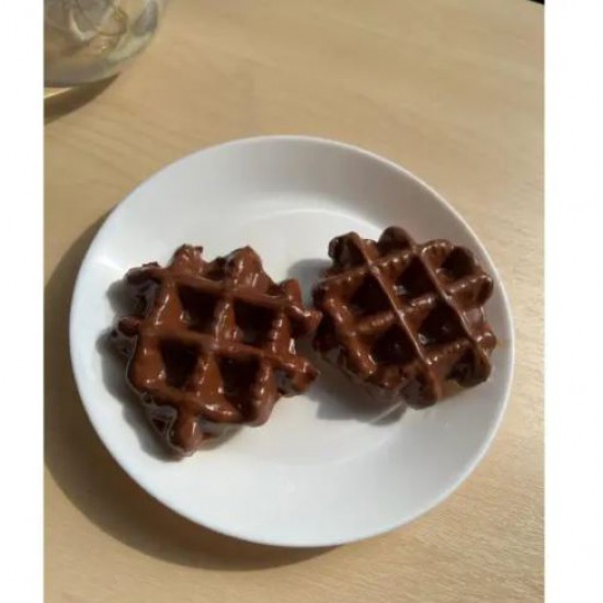 Belgian Waffles with Milk Chocolate