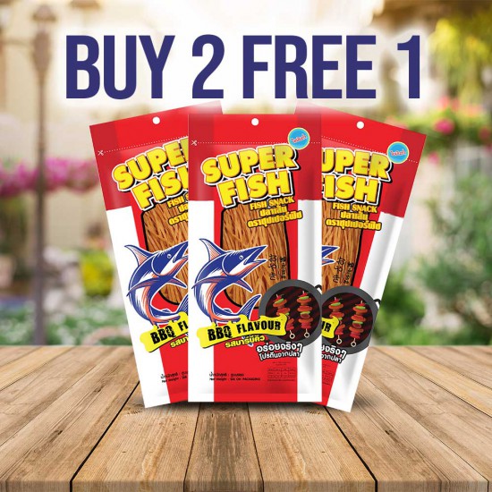 BUY2FREE1 FISH SNACK BBQ FLAVOUR 60g