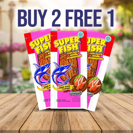 BUY2FREE1 FISH SNACK CRAB FLAVOUR 60g