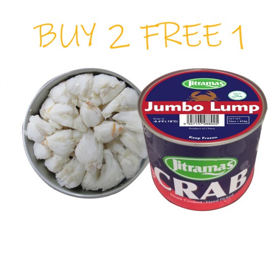 Jitramas Pasteurized Jumbo Crab Meat Lump BUY2FREE1